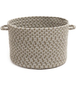 Rhody Twin River Frosty Multi TR62 14 in. X 10 in. Basket Braided Rug