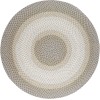 Rhody Twin River Frosty Multi TR62 6 ft. X 6 ft. Round Braided Rug