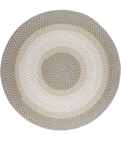 Rhody Twin River Frosty Multi TR62 10 ft. X 10 ft. Round Braided Rug