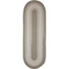 Rhody Twin River Frosty Multi TR62 2 ft. X 10 ft. Oval Runner Braided Rug