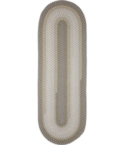 Rhody Twin River Frosty Multi TR62 2 ft. X 6 ft. Oval Runner Braided Rug