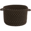 Rhody Twin River Black Multi TR82 18 in. X 12 in. Basket Braided Rug