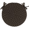 Rhody Twin River Black Multi TR82 15 in. X 15 in. Chair Pad Set-of-4 Braided Rug