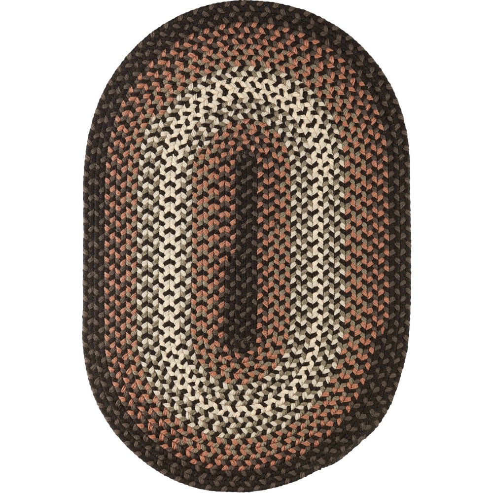 Rhody Twin River Black Multi Rug TR82 5X8 Oval - Rugs Town