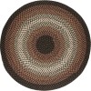 Rhody Twin River Black Multi TR82 6 ft. X 6 ft. Round Braided Rug