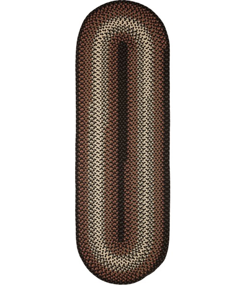 Rhody Twin River Black Multi TR82 2 ft. X 6 ft. Oval Runner Rug