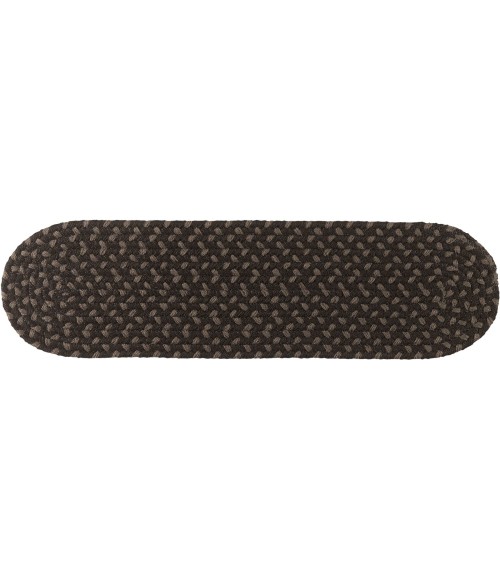 Rhody Twin River Black Multi TR82 8 in. X 28 in. Stair Tread Set-of-13 Rug