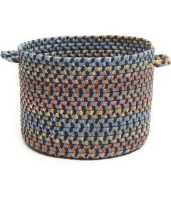 Rhody Woodstock Indigo WO11 10 in. X 8 in. Basket Braided Rug