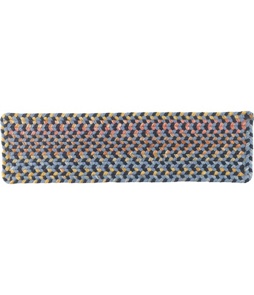 Rhody Woodstock Indigo WO11 8 in. X 28 in. Stair Tread Rug