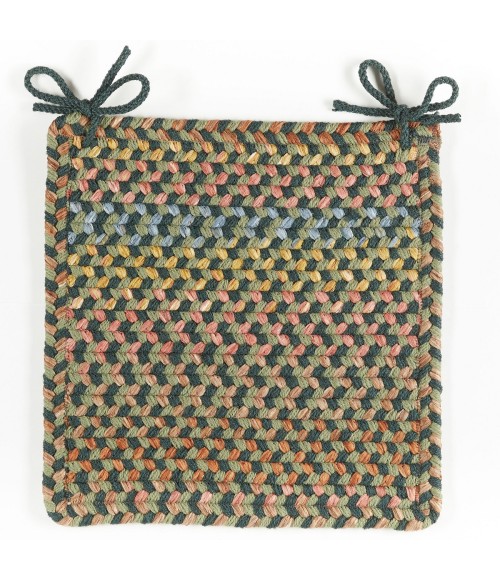 Rhody Woodstock Forest WO21 15 in. X 15 in. Chair Pad Set-of-4 Rug