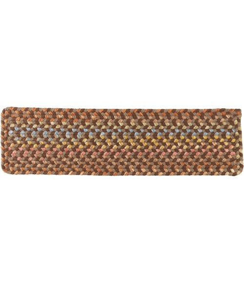 Rhody Woodstock Hickory WO31 8 in. X 28 in. Stair Tread Set-of-13 Rug
