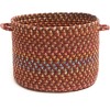 Rhody Woodstock Maroon WO41 10 in. X 8 in. Basket Braided Rug