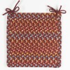 Rhody Woodstock Maroon WO41 15 in. X 15 in. Chair Pad Braided Rug
