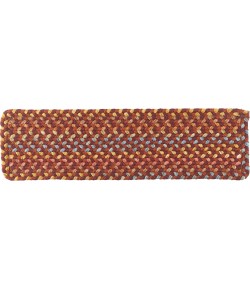 Rhody Woodstock Maroon WO41 8 in. X 28 in. Stair Tread Set-of-13 Braided Rug