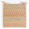 Rhody Woodstock Khaki WO51 15 in. X 15 in. Chair Pad Braided Rug