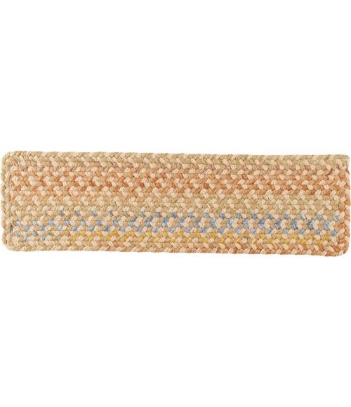 Rhody Woodstock Khaki WO51 8 in. X 28 in. Stair Tread Set-of-13 Rug