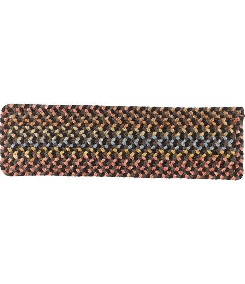 Rhody Woodstock Onyx WO81 8 in. X 28 in. Stair Tread Set-of-13 Rug