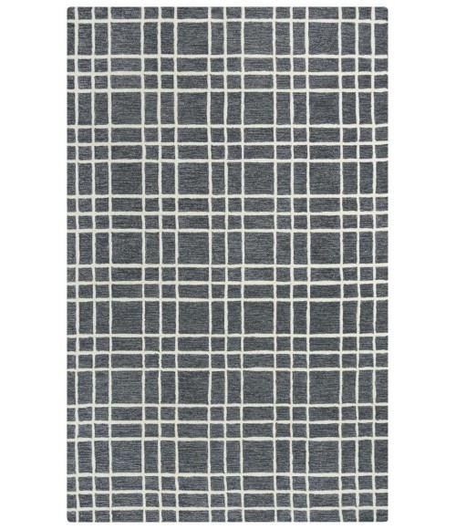 Rizzy Home Lofton Black and Gray A07104 5 ft. X 7 ft. 6 in. Rectangle Rug