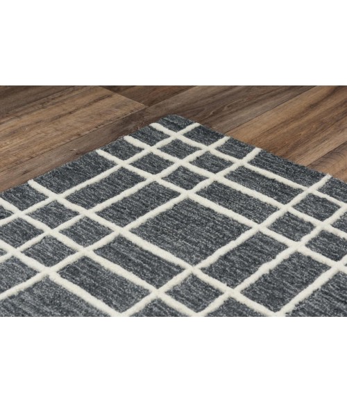 Rizzy Home Lofton Black and Gray A07104 5 ft. X 7 ft. 6 in. Rectangle Rug