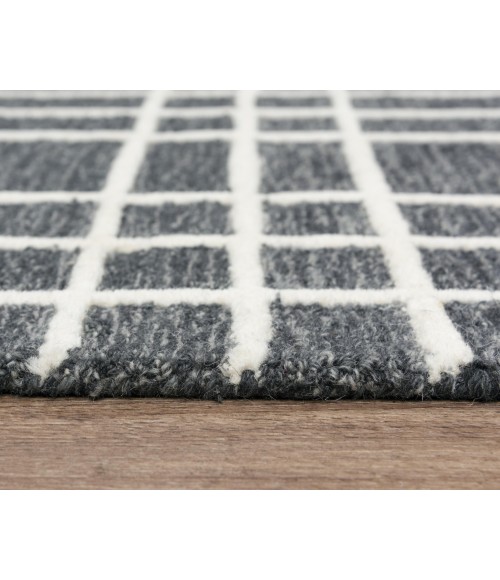 Rizzy Home Lofton Black and Gray A07104 5 ft. X 7 ft. 6 in. Rectangle Rug