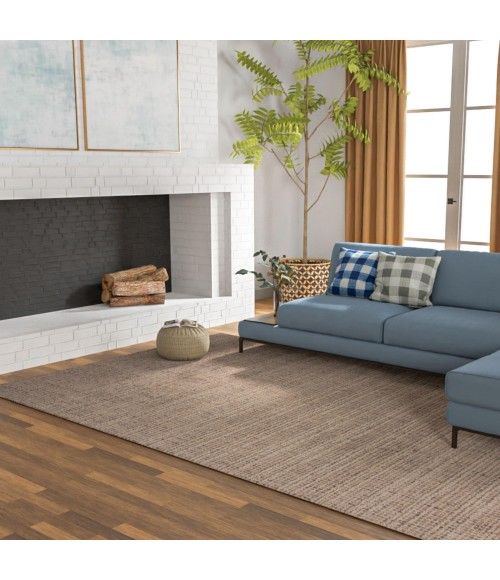 Rizzy Home Lofton Brown A07203 7 ft. 9 in. X 9 ft. 9 in. Rectangle Rug