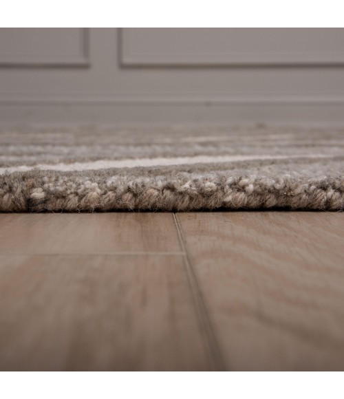 Rizzy Home Lofton Black and Gray A07204 7 ft. 9 in. X 9 ft. 9 in. Rectangle Rug