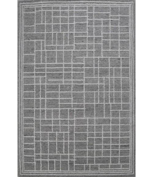 Rizzy Home Lofton Gray A07215 5 ft. X 7 ft. 6 in. Rectangle Rug