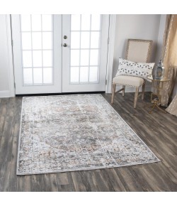 Rizzy Home Bristol BRS103 Beige / Copper Area Rug 5 ft. 3 in. X 7 ft. 6 in. Rectangle