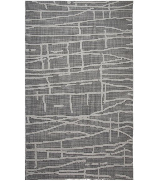 Rizzy Home Bixby Gray BX01GR 5 ft. X 7 ft. 6 in. Rectangle Rug