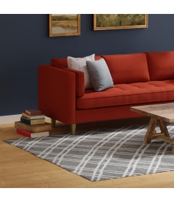 Rizzy Home Bixby Gray BX04GR 7 ft. 9 in. X 9 ft. 9 in. Rectangle Rug