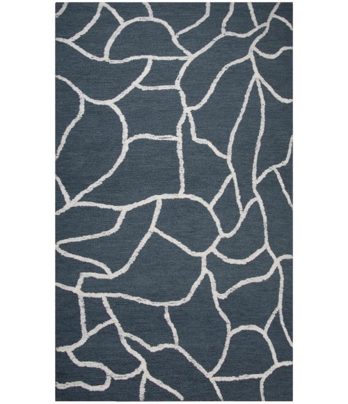 Rizzy Home Bixby Blue BX06BL 7 ft. 9 in. X 9 ft. 9 in. Rectangle Rug