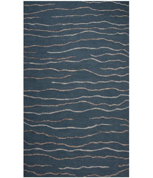 Rizzy Home Bixby Blue BX07BL 7 ft. 9 in. X 9 ft. 9 in. Rectangle Rug