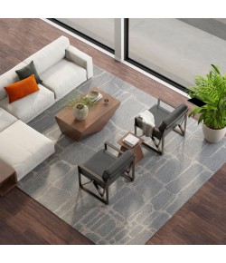 Rizzy Home Bixby Gray BX09GR 7 ft. 9 in. X 9 ft. 9 in. Rectangle Rug