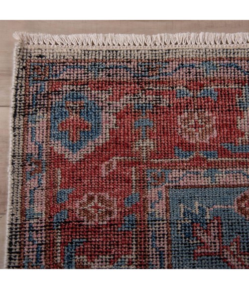 Rizzy Home Centra Rust/Blue CET723 10 ft. X 14 ft. Rectangle Rug
