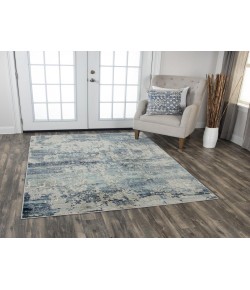 Rizzy Home Chelsea CHS107 Gray / Teal Area Rug 7 ft. 10 in. X 9 ft. 10 in. Rectangle
