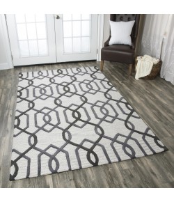 Rizzy Home Caterine CE9526 Gray / Ivory Area Rug 10 ft. Round