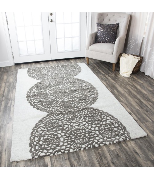 Rizzy Dimensions Area Rug DI2456 10' Round grey