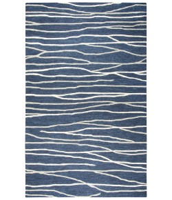 Rizzy Home Idyllic ID970A Navy / Gray Area Rug 5 ft. X 8 ft. Rectangle