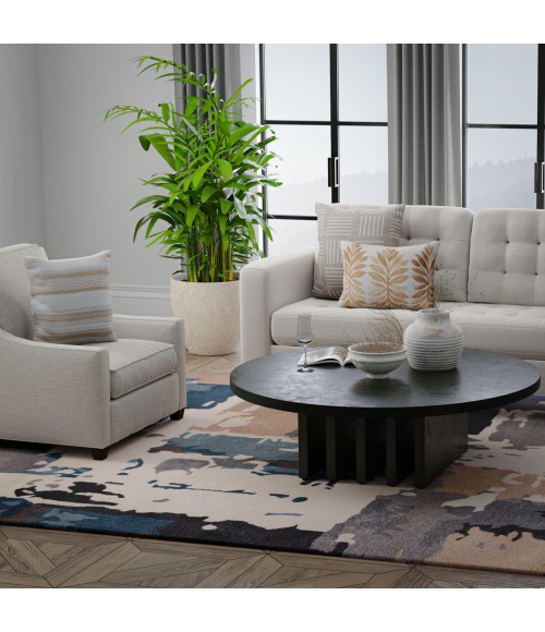 Rizzy Home Kinetic Blue KIN532 5 ft. X 8 ft. Rectangle Rug
