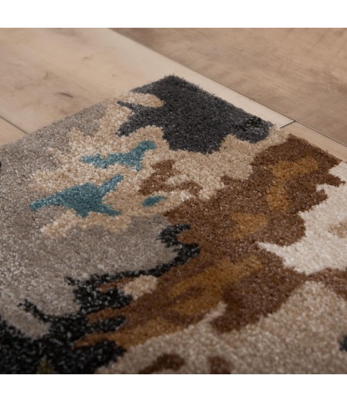 Rizzy Home Kinetic Tan/Multi KIN534 5 ft. X 8 ft. Rectangle Rug