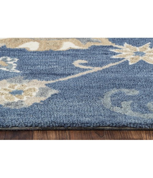 Rizzy Leone Area Rug LO9985 10' Round Blue