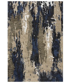 Rizzy Home Metro MET101 Beige / Blue Area Rug 7 ft. 6 in. X 9 ft. 6 in. Rectangle