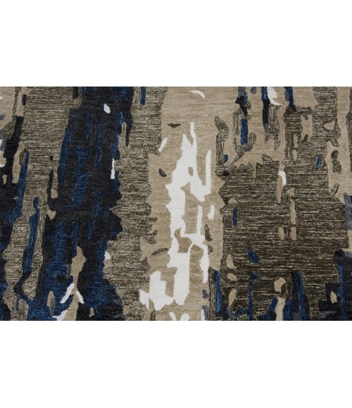 Rizzy Metro Area Rug MET101 7'6" x 9'6" Beige/Blue
