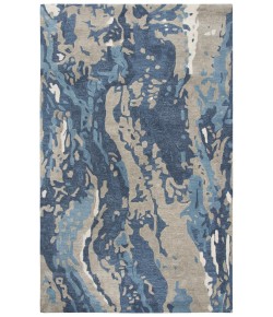 Rizzy Home Mod MO867A Blue / D. Blue Area Rug 5 ft. X 8 ft. Rectangle