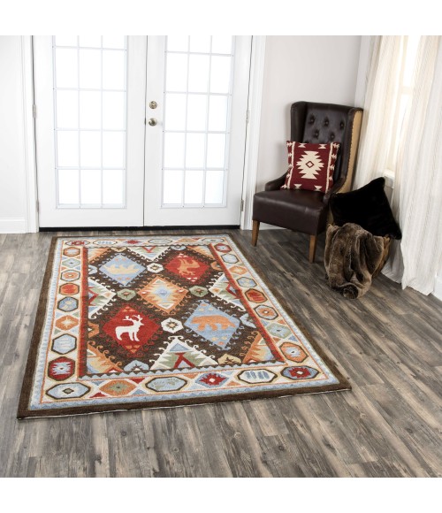 Rizzy Northwoods Area Rug NWD102 5' x 8' Brown