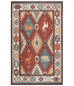 Rizzy Home Northwoods NWD106 Red Area Rug 5 ft. X 8 ft. Rectangle