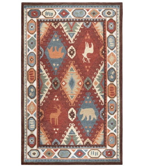 Rizzy Northwoods Area Rug NWD106 5' x 8' Red