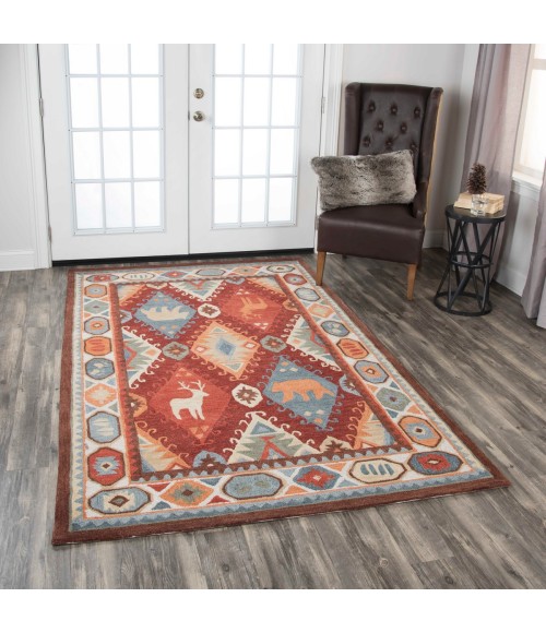 Rizzy Northwoods Area Rug NWD106 5' x 8' Red