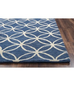 Rizzy Home Opus OP8120 Blue / Ivory Area Rug 10 ft. Round