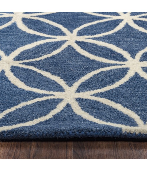 Opus Area Rug Rizzy Opus Area Rug OP8120 10' Round Blue